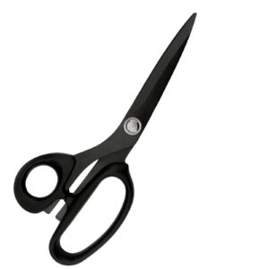 mxeiwzx left-handed scissors for adults, 8 inch titanium coating with stainless steel blade, for dressmaking, leather professional sewing fabric, crafting and home general use, black