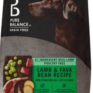 Pure Balance Lamb & Fava Bean Recipe Dry Dog Food, Grain-Free, 11 lbs