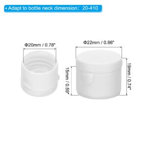 PATIKIL 20/410 Bottle Emptying Cap, 48pcs Plastic Replacement Flip It Top Dispensing Caps for Squeeze Shampoo and Lotion Bottles