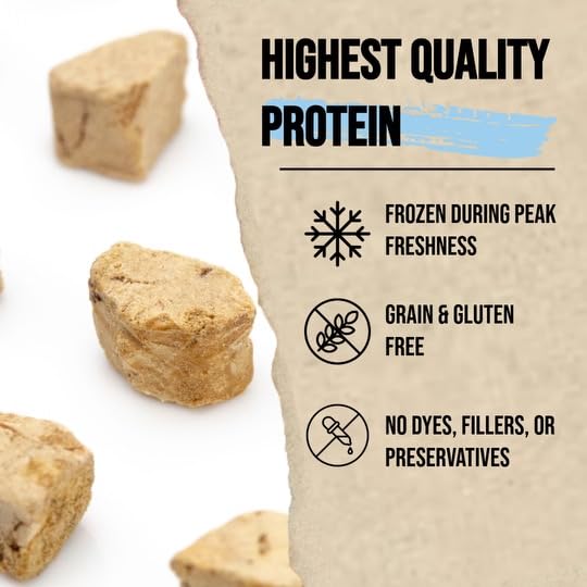 Alpine Essentials Freeze Dried Duck Liver Dog Treats Single Ingredient 7.05oz, Grain Free & Gluten Free Resealable High Protein Dog Snacks Meal Mixer Training Treats Quality