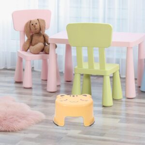 Ipetboom Non-Slip Kids Stools, Small Plastic Cartoon Thickened Step Stool for Kids, for Kitchen Bathroom Toilet Supplies