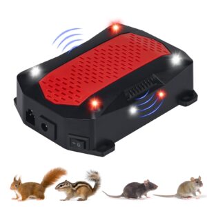 jahy2tech under hood rodent repeller with red & white strobe light,3 power supply methods,professional ultrasonic mouse repellent squirrel repellent rat deterrent for 12v cars trucks rv engine