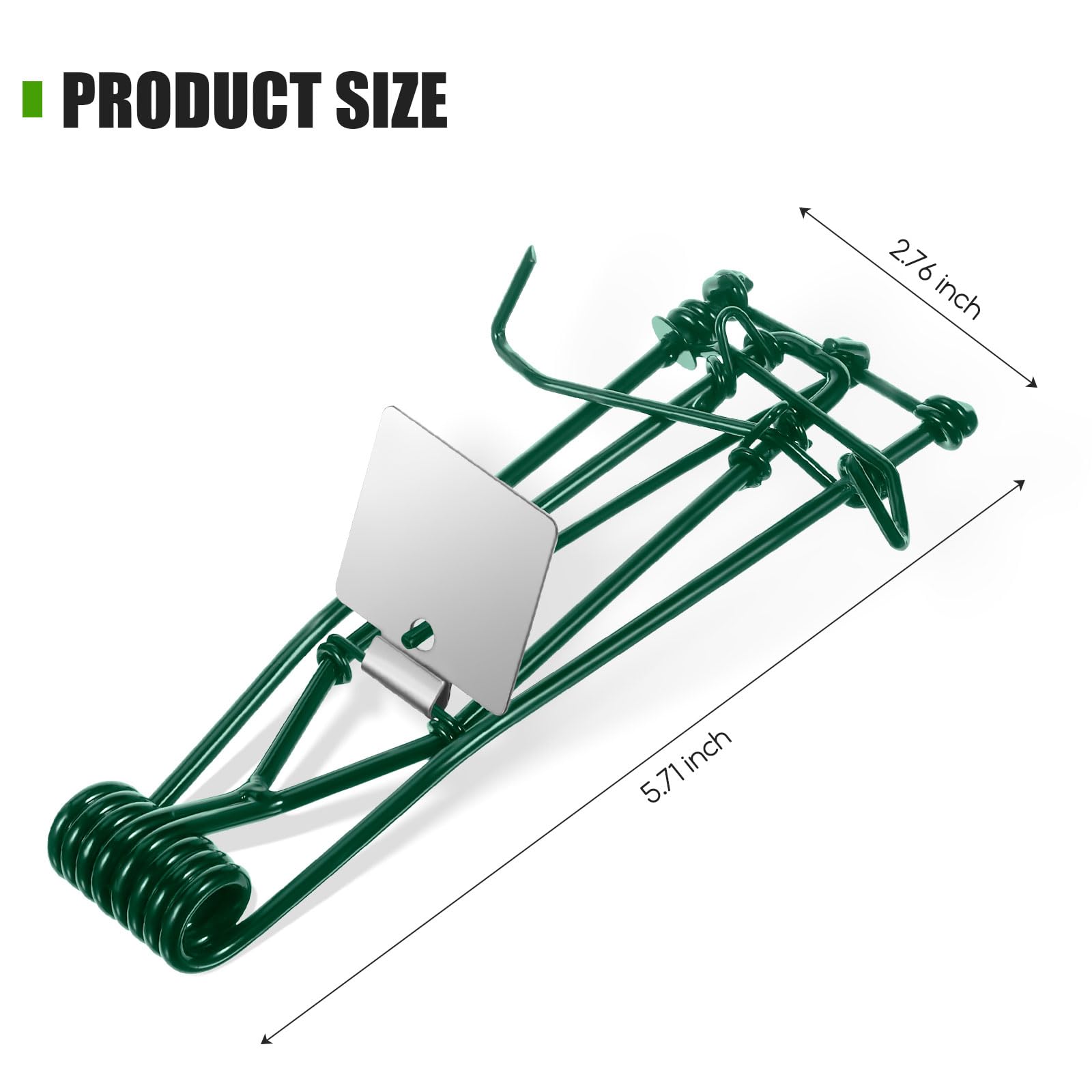 8 Pack Mole Trap Gopher Trap Metal Tactical Rat Vole Traps Outdoor Reusable Gopher Killer Mole Traps That Kill Best, Keep Moles Out of Yard Lawn Garden, Green