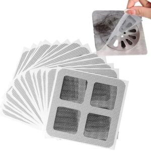 20pcs disposable hair drain stickers, shower drain hair catcher mesh stickers,drain cover hair catcher, bathroom, laundry, bathtub, kitchen, sink, drain, adhesive window screen repair tape kit (20)