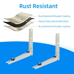 Qualward Mini Split Wall Mounting Bracket for Universal Ductless Air Conditioners, Heavy Duty Support Bracket for AC, Heat Pumps Compressors 7000-15000 BTU