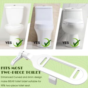 6mm Slim Bidet, Bidet Attachment for Toilet, Bidet Toilet Seat Sprayer Jet with Dual Nozzles Front & Back Washing for Women Men Easy Use Right Handle Non-Electric Fresh Cold Water Bidet