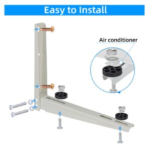 Qualward Mini Split Wall Mounting Bracket for Universal Ductless Air Conditioners, Heavy Duty Support Bracket for AC, Heat Pumps Compressors 7000-15000 BTU