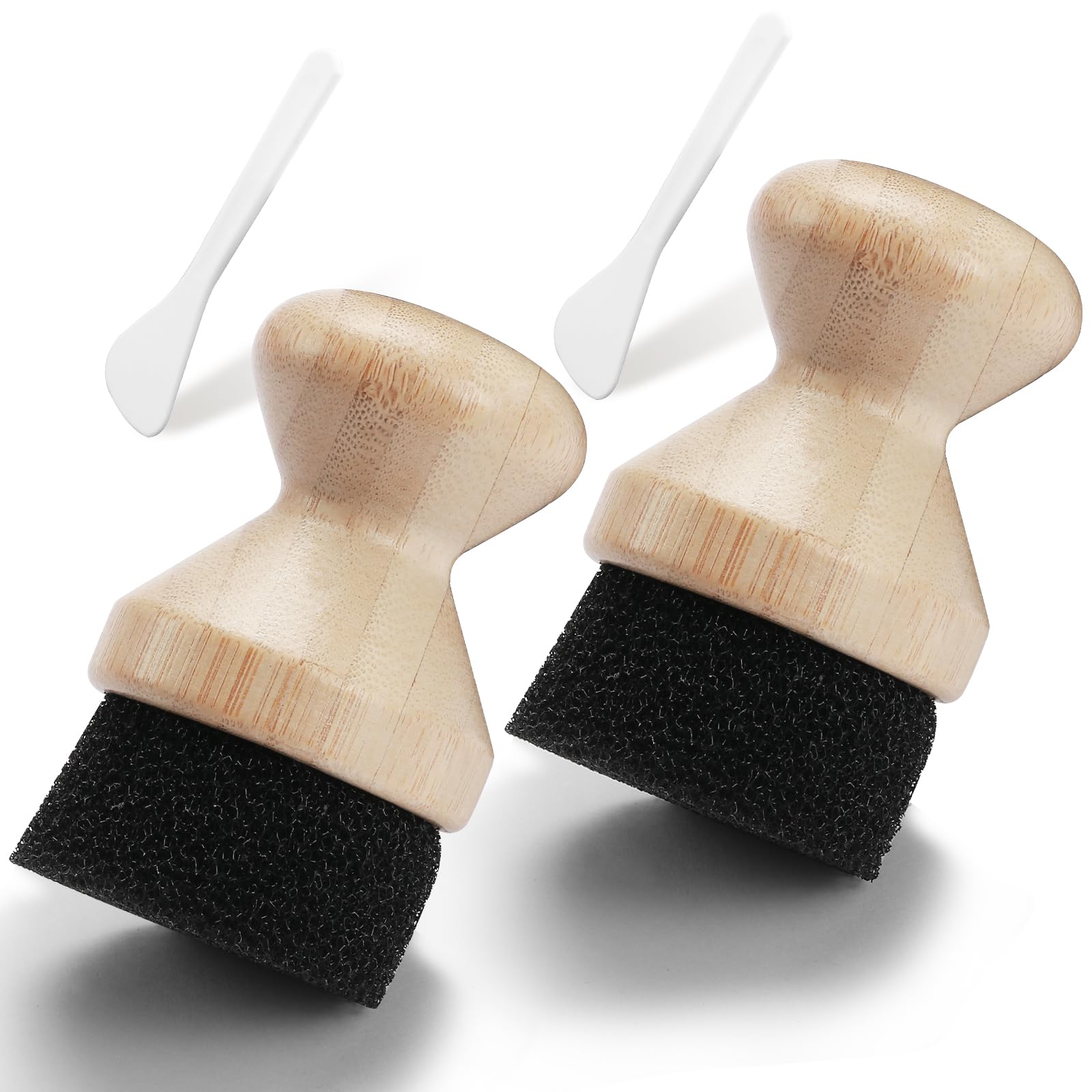 2 pcs Mineral Oil Applicators for Wood Cutting Board, Wood Butcher Block Conditioner Applicator,Food Safe Wax Applicator for Cutting Board, Reusable Wood Oil Wax Applicator/Pad/Sponge/Rag