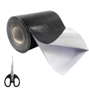 4.5inch × 40ft rv awning repair tape with scissors, outdoor heavy duty repair tape for tarp, tent, boat cover, canvas, sail tape, waterproof, uvproof and heat-resistant tear repair pctch kit（1pcs）