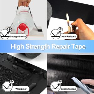 4.5Inch × 40FT RV Awning Repair Tape with Scissors, Outdoor Heavy Duty Repair Tape for Tarp, Tent, Boat Cover, Canvas, Sail Tape, Waterproof, UVproof and Heat-resistant Tear Repair Pctch Kit（1Pcs）