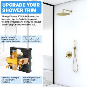 R10000-UNBX Universal Shower Valve Body Replacement Delta Faucet R10000 UNBX MultiChoice Bathtub and Shower Valve Body for Tub Faucet Trim Kits, Fits Single or Dual Function Delta Faucet Trim Set