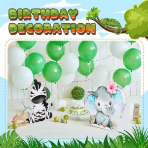 Sonwyoung 6 Pcs Large Safari Animal Centerpieces for Baby Shower Jumbo Jungle Forest Table Decoration for Kids Foam Woodland Animal Sign for Safari Theme Boy Girl Baby Shower Birthday Party