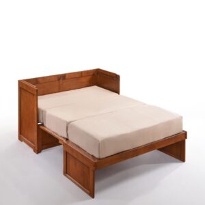 Night & Day Furniture Murphy Cube Cabinet Bed (Cherry, Twin XL Pre-Assembled)