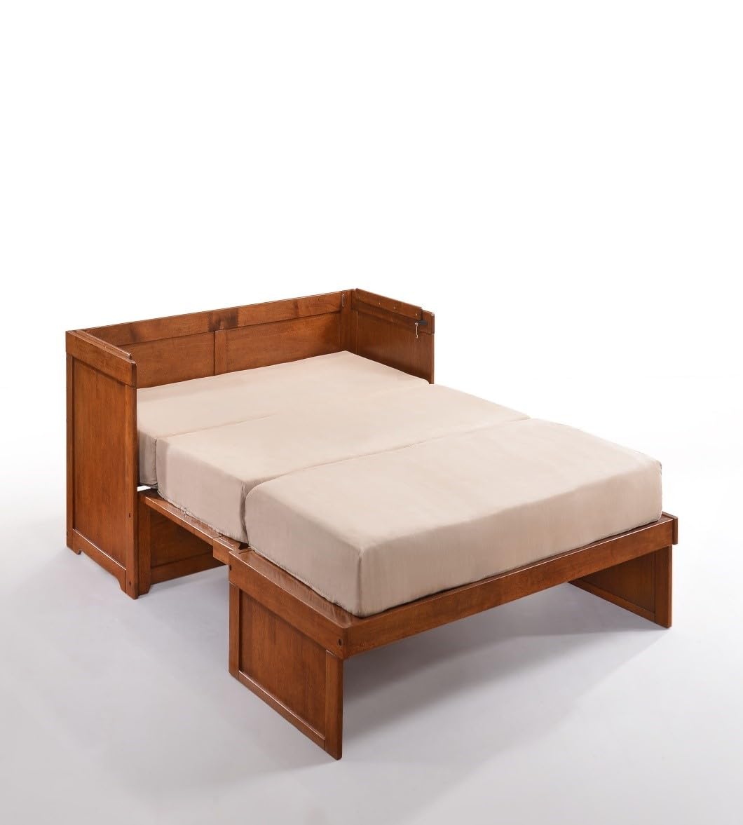 Night & Day Furniture Murphy Cube Cabinet Bed (Cherry, Twin XL Pre-Assembled)