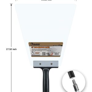 ROLLINGDOG 12 Inch Knockdown Knife - Threaded End Can be Attached to Extension Pole,Acrylic Plastic Blade,Ideal for Creating Knockdown Texture