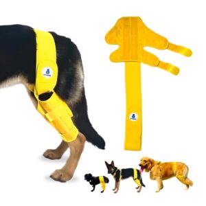 pet’sbarrel dog knee brace for torn acl hind leg problems - support and relief for rear limb health. lick sleeve for dogs rear leg. dog leg braces for back leg. acl brace for dogs rear leg.