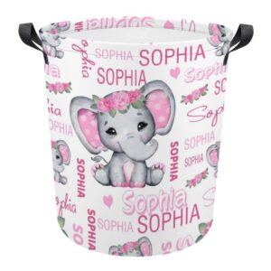 personalized girls laundry basket custom laundry hamper for girl collapsible durable organizer storage bedroom decor for girls