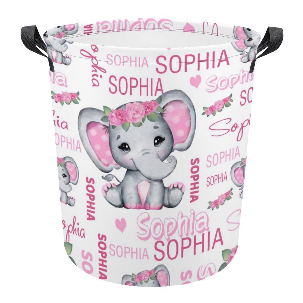 Personalized Girls Laundry Basket Custom Laundry Hamper for Girl Collapsible Durable Organizer Storage Bedroom Decor for Girls