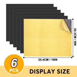 Cuttable Magnetic Sheets 6 Pack, Each 8" x 10", Stick Magnetic Paper with Adhesive Backing for Crafts, Paper Magnets and Stickers