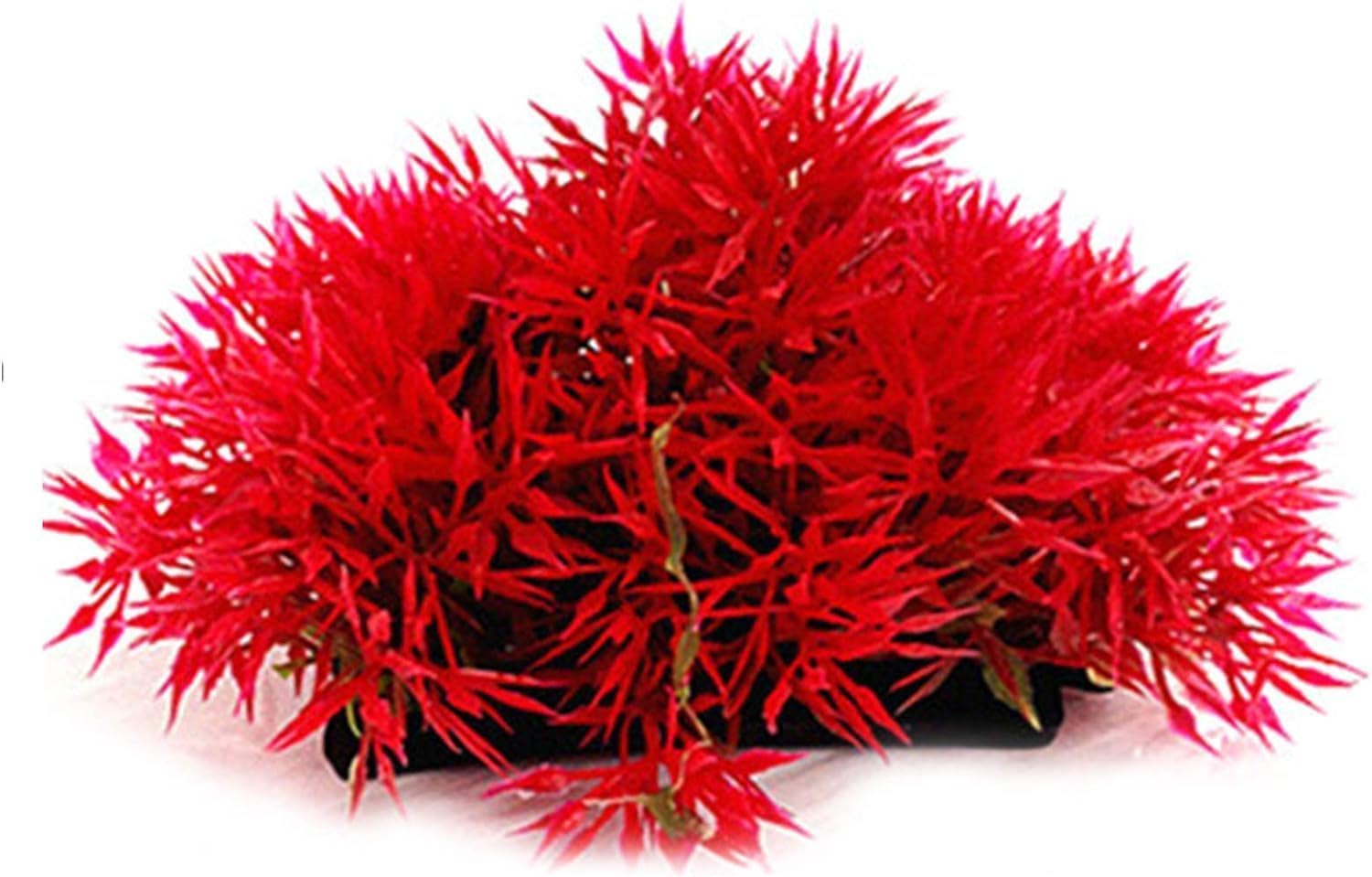 YuanHolumid Red Artificial Flowers, Fake Flowers, Artificial Pine with Base Grass Fish Tank Ornament Aquatic Plant Landscape Decor, Aquarium Décor, Pet Supplies