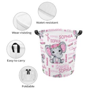 Personalized Girls Laundry Basket Custom Laundry Hamper for Girl Collapsible Durable Organizer Storage Bedroom Decor for Girls