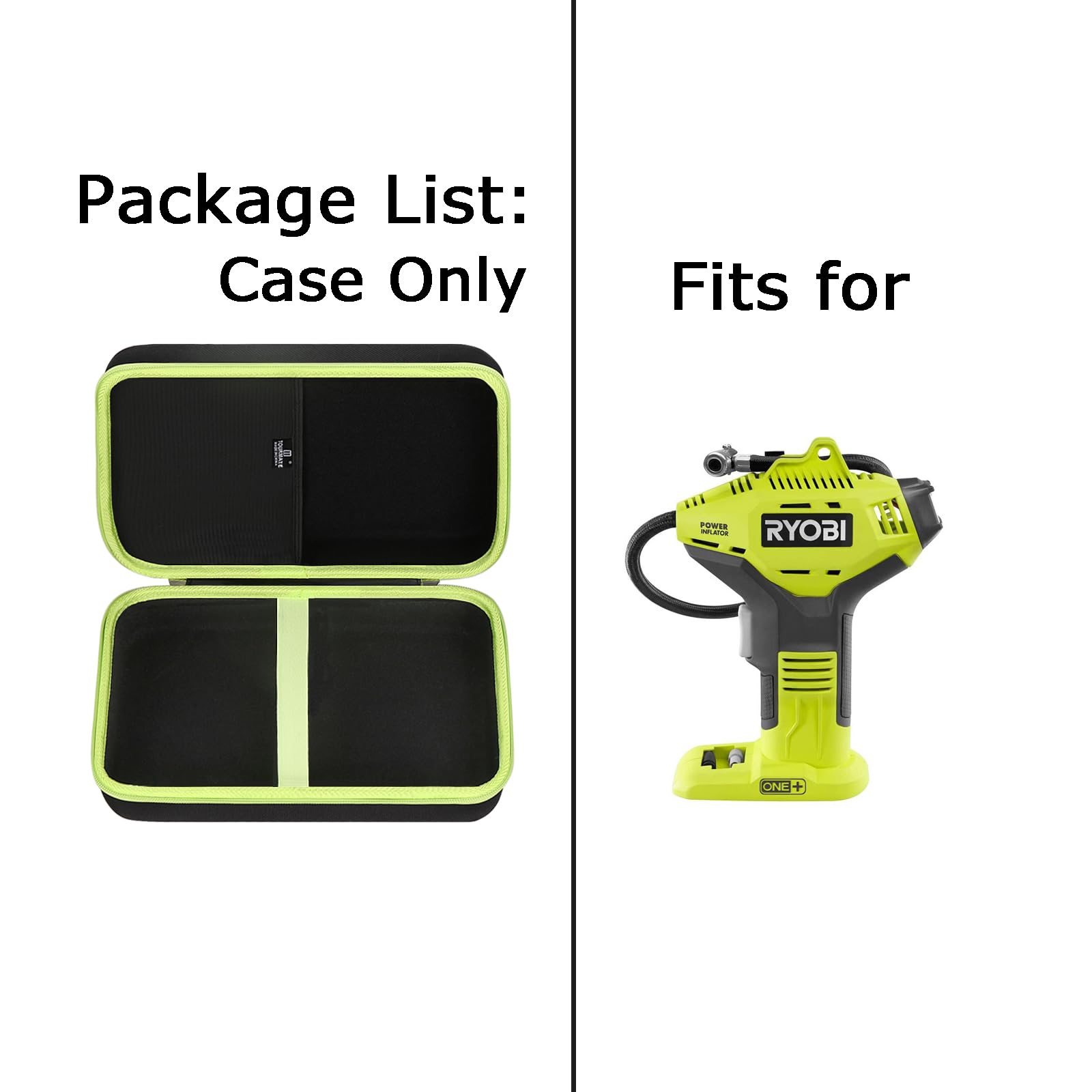 Tourmate Hard Storage Case for RYOBI P737 18-Volt ONE+ Portable Cordless Power Inflator - Travel Case (Only Case)