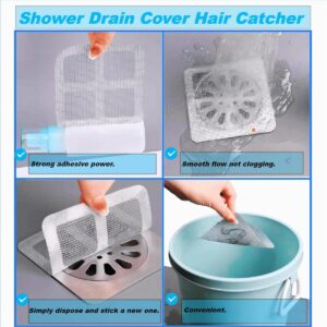 20Pcs Disposable Hair Drain Stickers, Shower Drain Hair Catcher Mesh Stickers,Drain Cover Hair Catcher, Bathroom, Laundry, Bathtub, Kitchen, Sink, Drain, Adhesive Window Screen Repair Tape Kit (20)