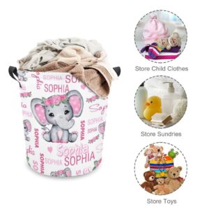 Personalized Girls Laundry Basket Custom Laundry Hamper for Girl Collapsible Durable Organizer Storage Bedroom Decor for Girls