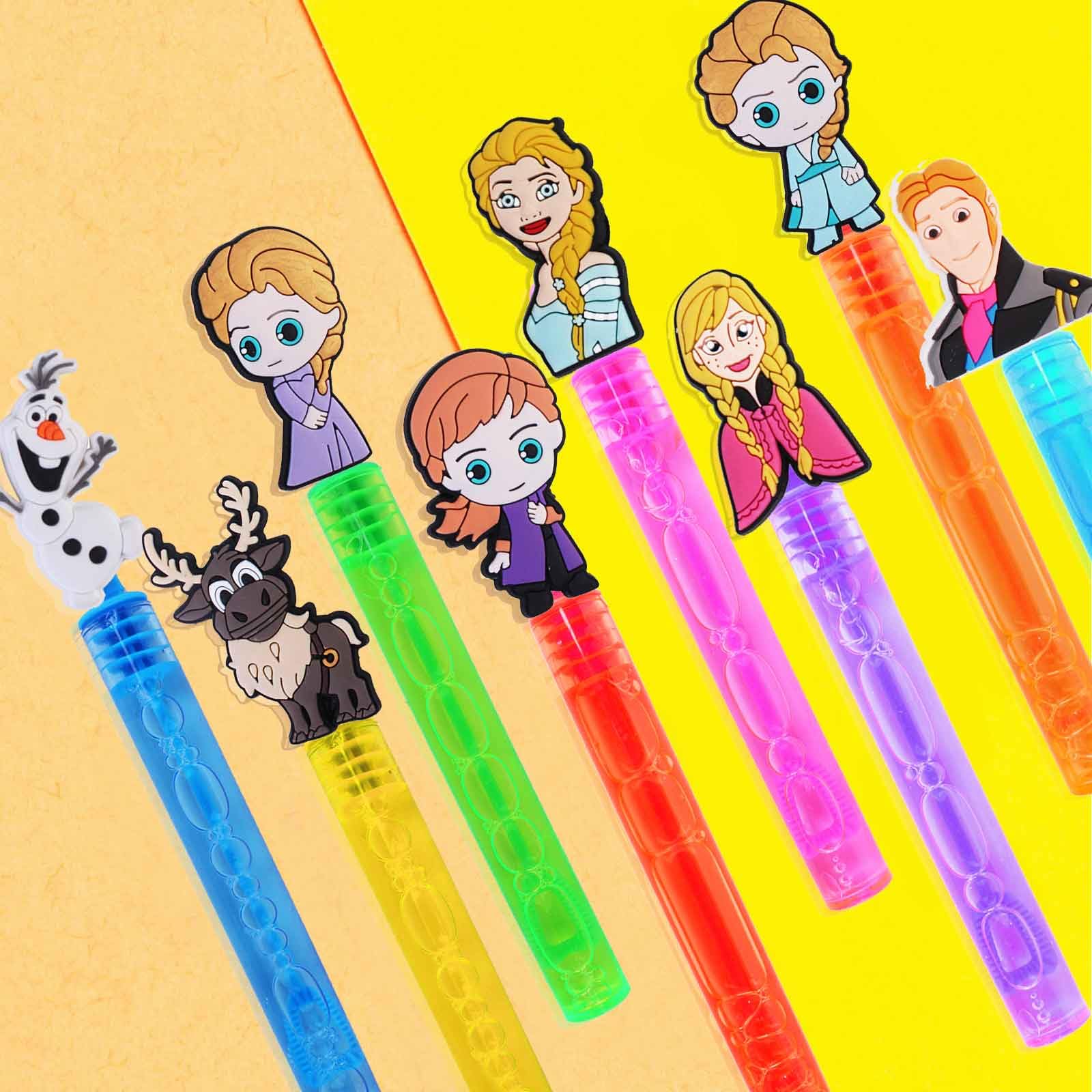 24 Piece Frozen Bubble Wand for Kids(8 Style),Cute Frozen Bubble Wand Great for Frozen Theme Birthday Party Supplies