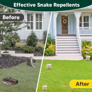 Lowojusl Snake Repellent for Yard Powerful,Outdoor Snake Away Repellent, Snake Out Snake Repellent,Effective Repellent for Snakes, Snakes Repellents for Outdoor Safe Around Kids and Pets 8-Pack