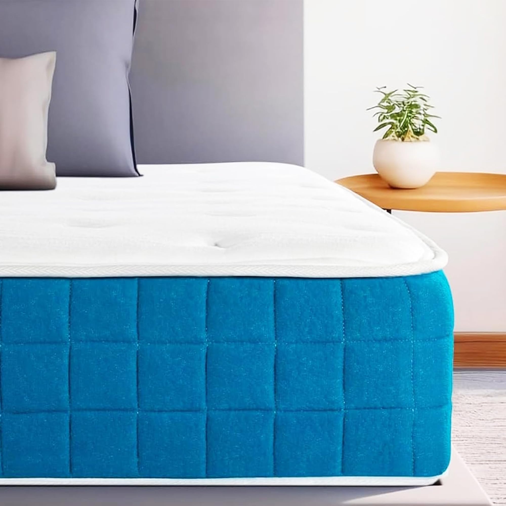 BreezeRest Twin XL Mattress 10 Inch Hybrid Mattress Bed in a Box,Medium Firm (with Free Memory Foam Topper) Cooling Gel Memory Foam Mattress with Individually Innerspring Pocket Coils Pressure Relief