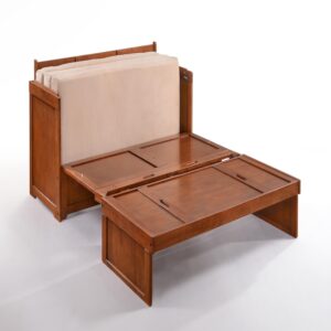 Night & Day Furniture Murphy Cube Cabinet Bed (Cherry, Twin XL Pre-Assembled)