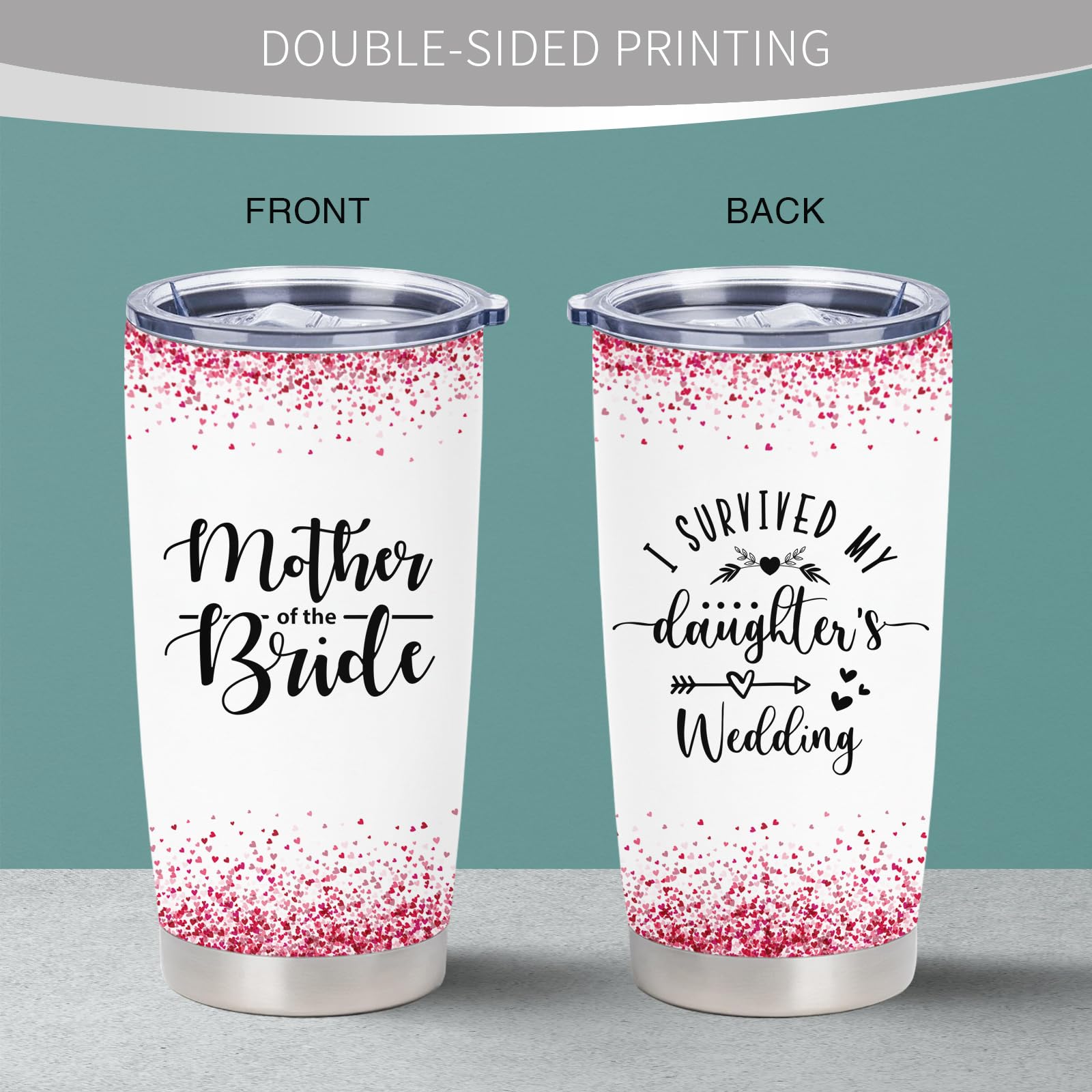 Mother of The Bride Gifts, Wedding Party Gifts for Bride's Mother from Daughter, Bridal Shower Gift for Bride's Mother, Engagement Gifts for Mother of The Bride, Mom of The Bride 20 oz Tumbler