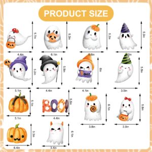 JarThenaAMCS 28Pcs Halloween Boo Hanging Swirl Decorations Ghost Pumpkin Hanging Streamers with Cutouts Cardboard Ornament Ceiling Spirals for Home Party Decor