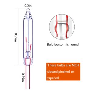 Christmas Replacement Mini Light Bulbs 2.5 Volt 0.17 Ampere 0.42 W Clear Glass Bulbs for Christmas Trees Decorative Light Supplies (120 PCS)