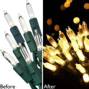 Christmas Replacement Mini Light Bulbs 2.5 Volt 0.17 Ampere 0.42 W Clear Glass Bulbs for Christmas Trees Decorative Light Supplies (120 PCS)