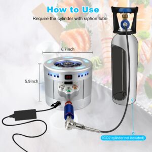 Portable Dry Ice Maker Machine: Food Grade Dry Ice Maker with Quick CO2 Dry Ice Making and Instant Glass Chilling, Dry Ice Machine for Bars, Restaurants, Clubs, and Hotels