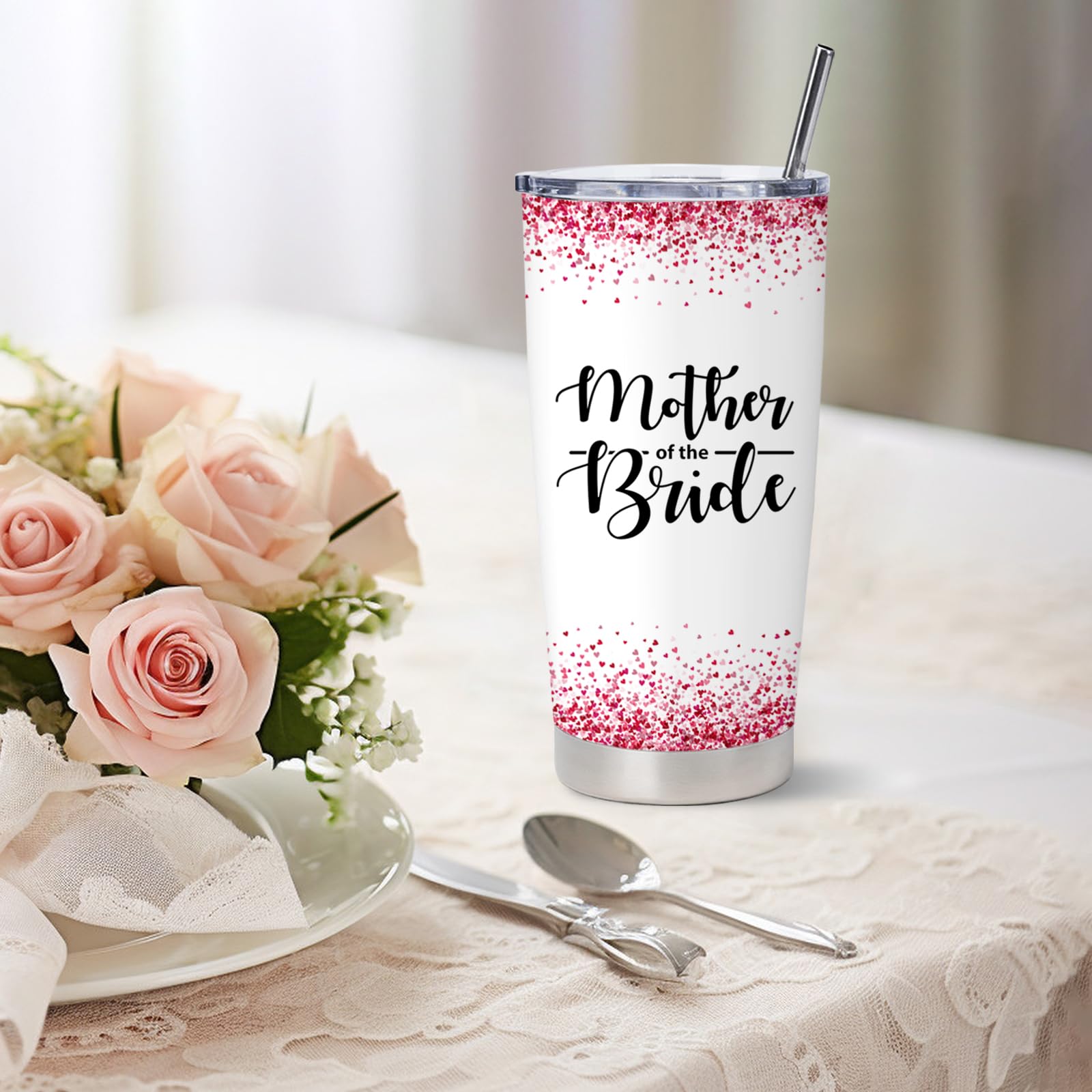 Mother of The Bride Gifts, Wedding Party Gifts for Bride's Mother from Daughter, Bridal Shower Gift for Bride's Mother, Engagement Gifts for Mother of The Bride, Mom of The Bride 20 oz Tumbler