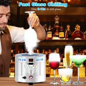 Portable Dry Ice Maker Machine: Food Grade Dry Ice Maker with Quick CO2 Dry Ice Making and Instant Glass Chilling, Dry Ice Machine for Bars, Restaurants, Clubs, and Hotels