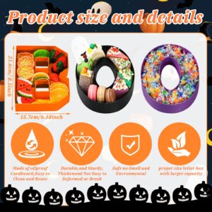 Nuogo Halloween Boo Paper Letter Charcuterie Party Favors Supplies Container Halloween Cardboard Fillable Cutout Candy Tray Sweet Chocolate Disposable Party Treat Box