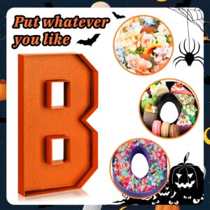 Nuogo Halloween Boo Paper Letter Charcuterie Party Favors Supplies Container Halloween Cardboard Fillable Cutout Candy Tray Sweet Chocolate Disposable Party Treat Box