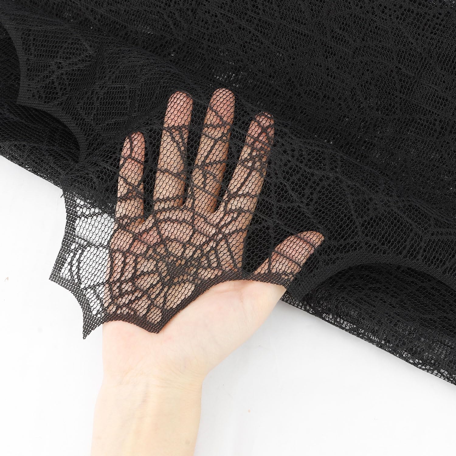 Halloween Table Runner, Black Lace Spider Webs Table Runners for Halloween Table Decor, 18 X 72 Inch Creepy Cover Table Runner Halloween Decorations Halloween Party Dinner Table Centerpiece Decoration