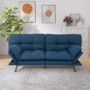 hcore bed, memory foam sleeper sofa,futon couch sofabed, blue