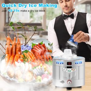 Portable Dry Ice Maker Machine: Food Grade Dry Ice Maker with Quick CO2 Dry Ice Making and Instant Glass Chilling, Dry Ice Machine for Bars, Restaurants, Clubs, and Hotels