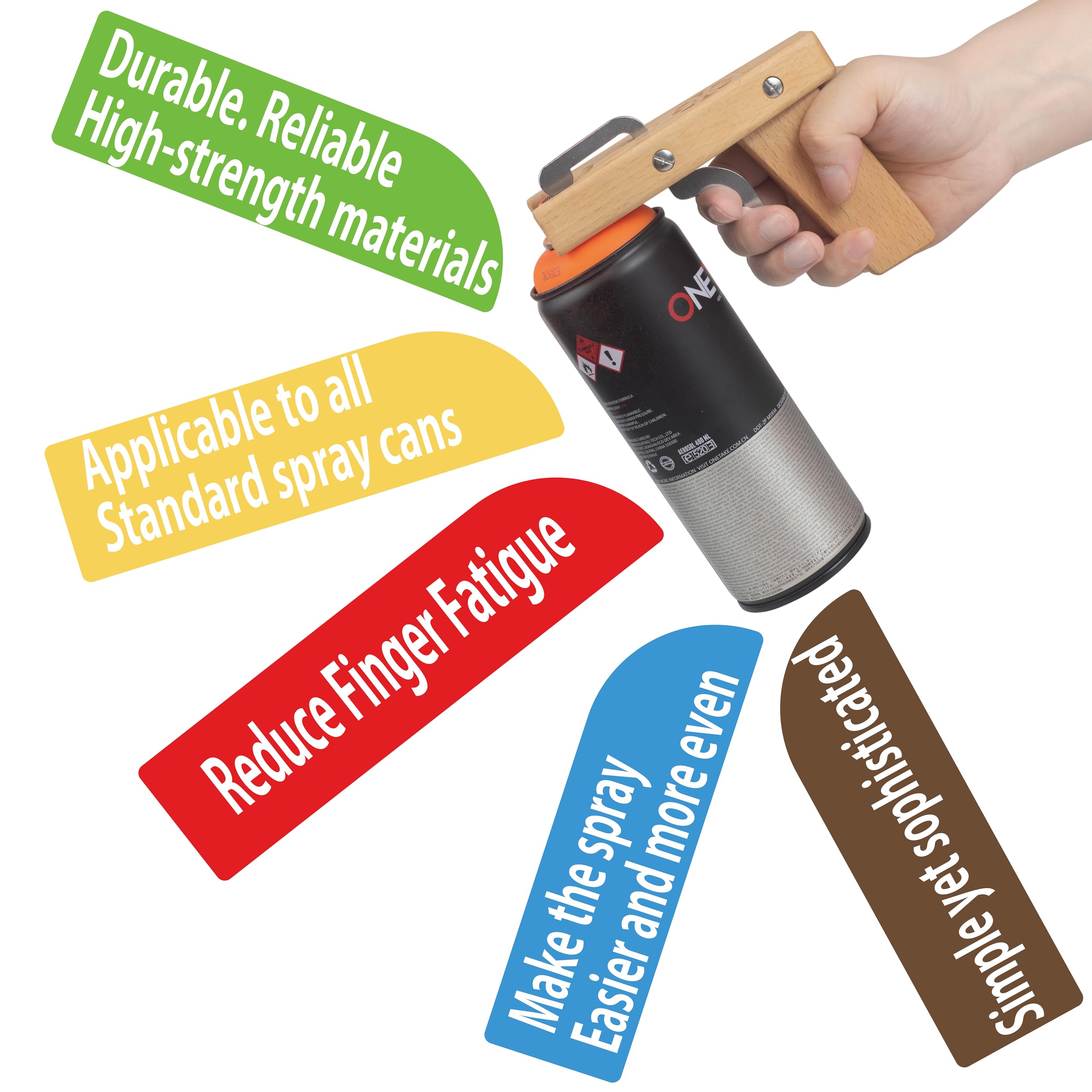 Spray Can Trigger Handle,Turns Cans into Long-Lasting Spray Paint Gun. Stainless Steel Spray Paint Handle is Durable and Long-Lasting, Ideal for Spray Paint, Silicone Spray, Shoe Deodorizer