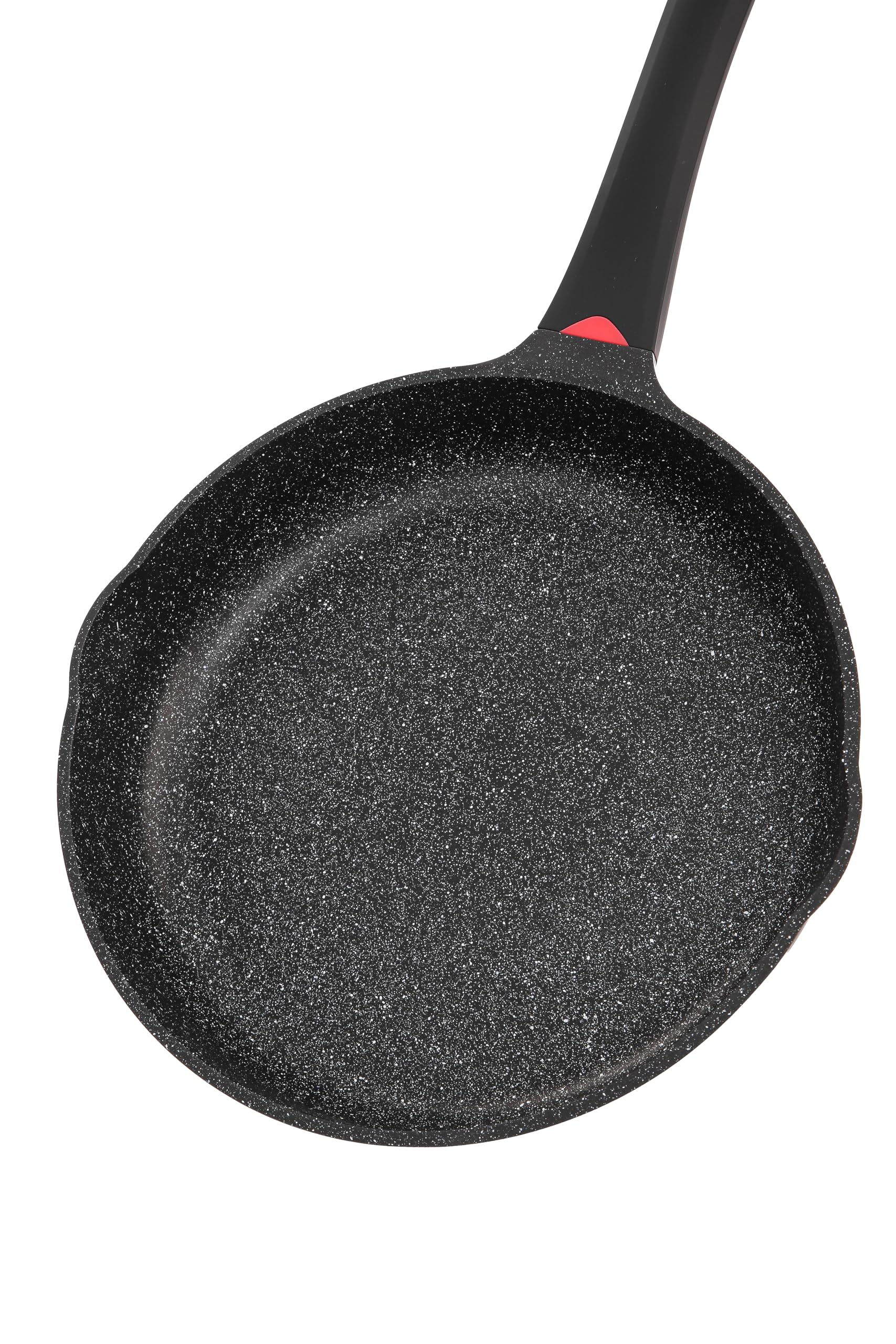 11 Inch Non Stick Frying Pans Granite Coated with Pour Spout - Lightweight 2.9 Quart Skillets and Frying Pans with Comfort Stay Cool Grip Handle - Induction Compatible PFOA Free Frying Pan (Black)