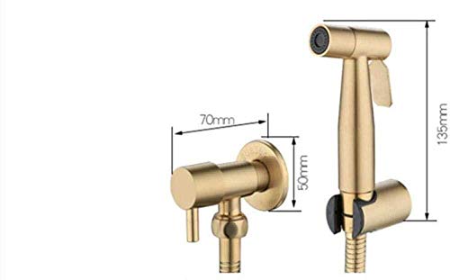 Toilet Sprayer Kit Brass Shower Sprayer Replacement Spray Compatible with Premium Cloth Diaper Sprayer - SUS304 Airbrush Bidet Toilet Set Companion