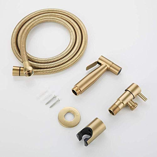 Toilet Sprayer Kit Brass Shower Sprayer Replacement Spray Compatible with Premium Cloth Diaper Sprayer - SUS304 Airbrush Bidet Toilet Set Companion