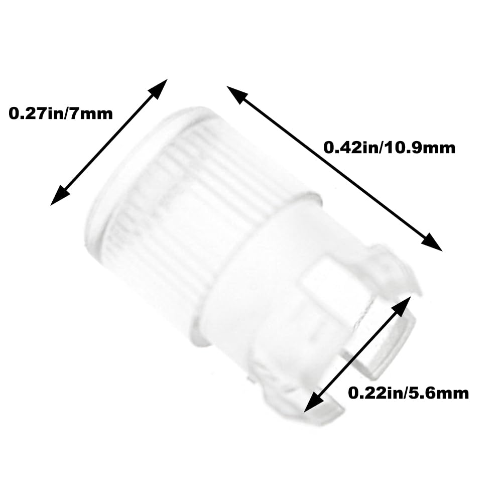 Lind Kitchen 12PCS 5mm Light Emitting Diode Holder Cap LED Lamp Socket for Lamp Bulb Bezel Mount Panel Display Protective Cover with Thread