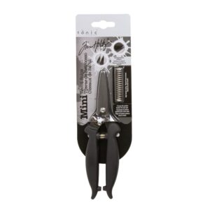 tonic studios tim holtz recoil scissors - titanium coated, double-beveled blades, black (6.7 inch)